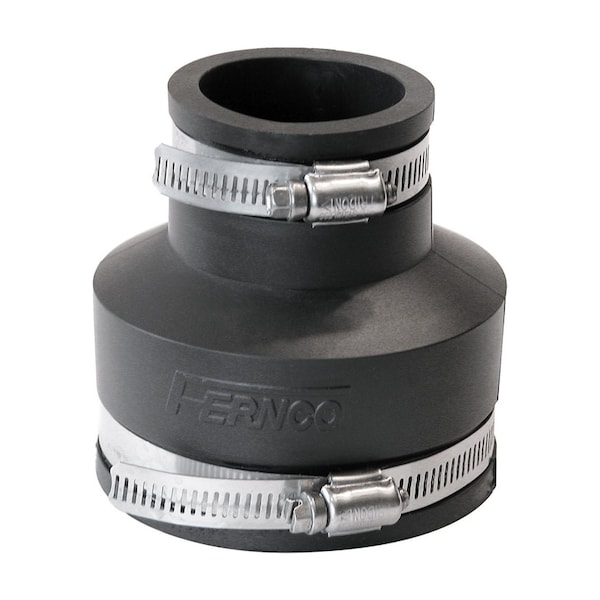 Fernco Schedule 40 3 in. Hub X 1-1/2 in. D Hub PVC Flexible Coupling 1 pk